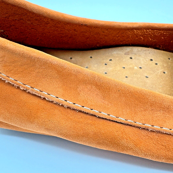 Mercanti Fiorentini Driving Loafers Women's 6B Orange Suede Colorful Fun Artsy - Picture 11 of 11